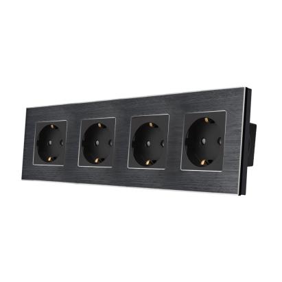 Priza Cvadrupla LUXION cu rama din aluminiu SmartElectro IntelligentHouse