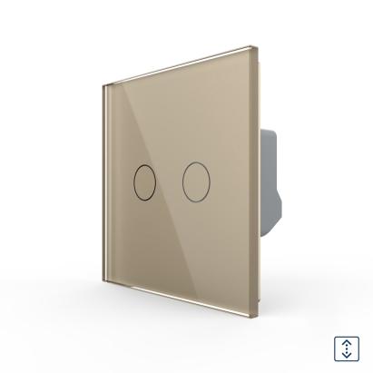 Intrerupator Draperie cu Touch LIVOLO din Sticla - Serie Noua SmartElectro IntelligentHouse