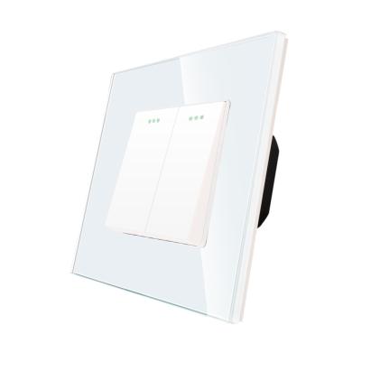 Intrerupator Dublu Mecanic LUXION cu Rama din Sticla SmartElectro IntelligentHouse