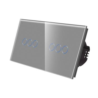 Intrerupator Triplu + Triplu cu Touch din Sticla LUXION SmartElectro IntelligentHouse