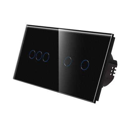Intrerupator Triplu + Dublu cu Touch din Sticla LUXION SmartElectro IntelligentHouse
