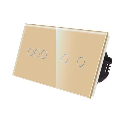 Intrerupator Triplu + Dublu cu Touch din Sticla LUXION SmartElectro IntelligentHouse
