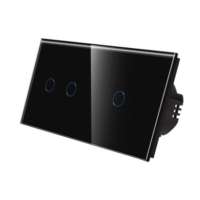 Intrerupator Dublu + Simplu cu Touch din Sticla LUXION SmartElectro IntelligentHouse