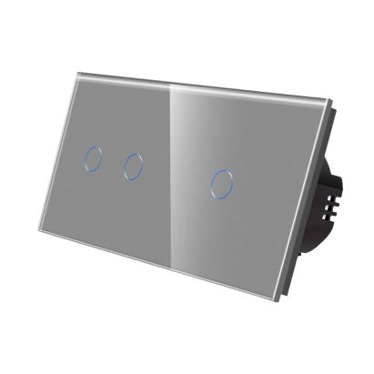 Intrerupator Dublu + Simplu cu Touch din Sticla LUXION SmartElectro IntelligentHouse