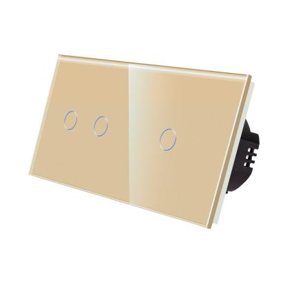 Intrerupator Dublu + Simplu cu Touch din Sticla LUXION SmartElectro IntelligentHouse