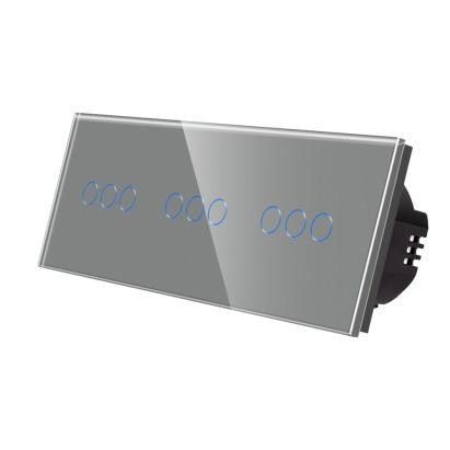 Intrerupator Triplu + Triplu + Triplu cu Touch din Sticla LUXION SmartElectro IntelligentHouse