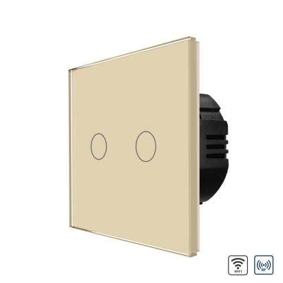 Intrerupator Dublu Wi-Fi + RF433 cu Touch din Sticla LUXION SmartElectro IntelligentHouse