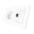 Priza Schuko + TV + Internet cu Rama Din Sticla LUXION SmartElectro IntelligentHouse