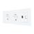 Priza Dubla Schuko + TV + Internet cu Rama Din Sticla LUXION SmartElectro IntelligentHouse