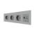 Priza Tripla Schuko + TV + Internet cu Rama Din Sticla LUXION SmartElectro IntelligentHouse