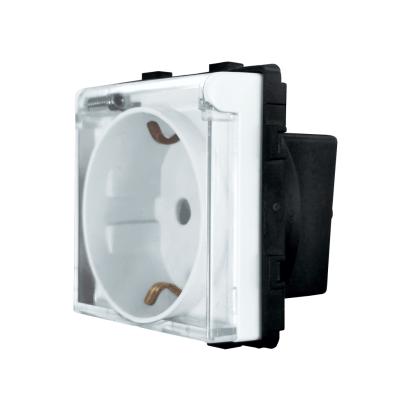 Modul Priza Simpla cu Capac Fara Rama Din Sticla LUXION SmartElectro IntelligentHouse