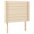 Tăblie de pat cu LED, crem, 93x16x118/128 cm, textil GartenMobel Dekor