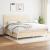 Pat box spring cu saltea, crem, 200x200 cm, textil GartenMobel Dekor