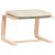 Scaun de relaxare cu taburet, crem, textil GartenMobel Dekor