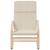 Scaun de relaxare cu taburet, crem, textil GartenMobel Dekor