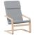 Scaun de relaxare cu taburet, gri deschis, textil GartenMobel Dekor