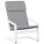 Scaun de relaxare cu taburet, gri deschis, textil GartenMobel Dekor