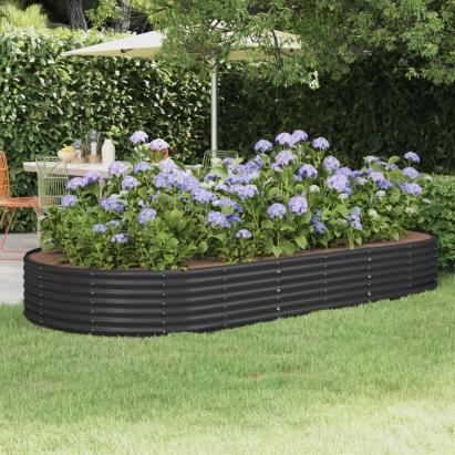 Strat înălțat grădină 296x140x36 cm oțel vopsit electrostatic GartenMobel Dekor