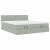 Cadru de pat otoman cu saltele Gri deschis 160x200cm catifea GartenMobel Dekor