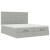 Cadru de pat otoman cu saltele Gri deschis 160x200cm catifea GartenMobel Dekor