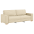 Set canapea, 3 piese, perne crem, textil GartenMobel Dekor