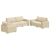 Set canapea, 3 piese, perne crem, textil GartenMobel Dekor