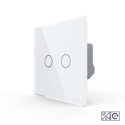 Intrerupator Dublu cu Revenire, Contact Uscat si 12/24V cu Touch LIVOLO – Serie Noua SmartElectro IntelligentHouse