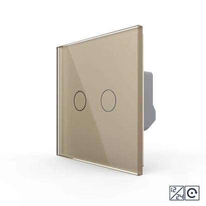 Intrerupator Dublu cu Revenire, Contact Uscat si 12/24V cu Touch LIVOLO – Serie Noua SmartElectro IntelligentHouse