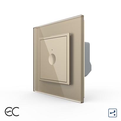 Intrerupator Simplu Cap Scara / Cruce cu Touch LIVOLO cu Rama din Sticla - Protocol Zigbee EC SmartElectro IntelligentHouse