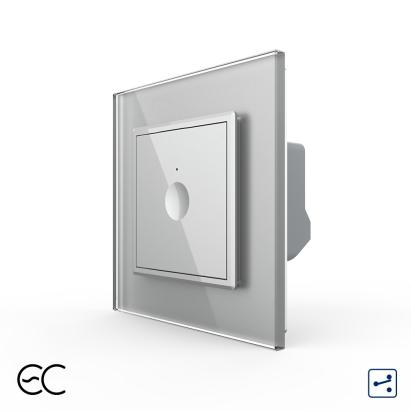 Intrerupator Simplu Cap Scara / Cruce cu Touch LIVOLO cu Rama din Sticla - Protocol Zigbee EC SmartElectro IntelligentHouse