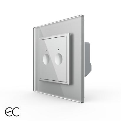 Intrerupatorul Dublu cu Touch LIVOLO cu Rama Din Sticla - Protocol Zigbee EC SmartElectro IntelligentHouse