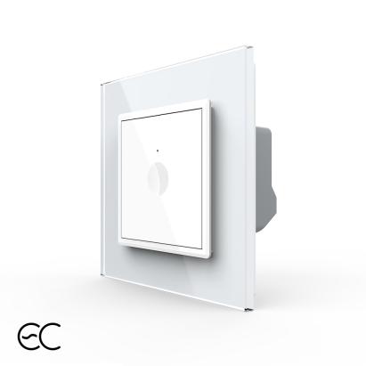 Intrerupator Simplu cu Touch LIVOLO cu Rama din Sticla - Protocol ZigBee EC SmartElectro IntelligentHouse