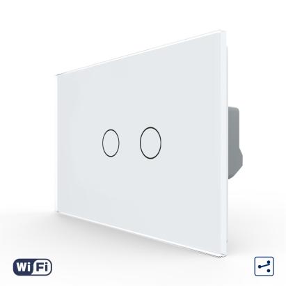 Intrerupator Dublu Cap Scara / Cruce Wi-Fi cu Touch LIVOLO, standard italian – Serie Noua SmartElectro IntelligentHouse