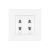 Priza Dubla cu Module Inguste cu Rama din Sticla LUXION SmartElectro IntelligentHouse
