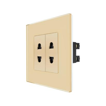 Priza Dubla cu Module Inguste cu Rama din Sticla LUXION SmartElectro IntelligentHouse