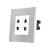 Priza Dubla cu Module Inguste cu Rama din Aluminiu LUXION SmartElectro IntelligentHouse