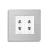 Priza Dubla cu Module Inguste cu Rama din Aluminiu LUXION SmartElectro IntelligentHouse