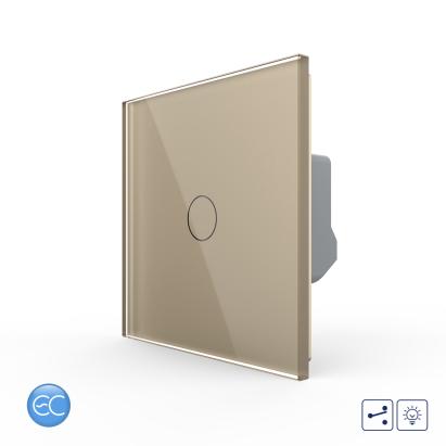 Intrerupator Simplu Cap Scara / Cruce cu Dimmer cu Touch LIVOLO din Sticla - Protocol ZigBee EC SmartElectro IntelligentHouse