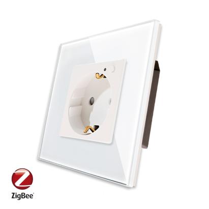 Priza Inteligenta cu Protocol Zigbee si Monitorizare Consum cu Rama Din Sticla LUXION SmartElectro IntelligentHouse