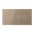Panou Intrerupator Simplu + Dublu cu Touch LIVOLO din Sticla, Standard Italian - 4M SmartElectro IntelligentHouse