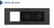 Panou Intrerupator Simplu + Simplu cu Priza LIVOLO din Sticla, Standard Italian - 6/7M SmartElectro IntelligentHouse