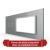 Panou Intrerupator Dublu cu 2 Prize LIVOLO din Sticla, Standard Italian - 6/7M SmartElectro IntelligentHouse
