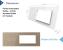 Panou Intrerupator Dublu cu 2 Prize LIVOLO din Sticla, Standard Italian - 6/7M SmartElectro IntelligentHouse