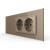 Intrerupator Simplu + 2 Prize LIVOLO cu Rama Din Sticla, Standard Italian, 6M SmartElectro IntelligentHouse