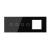 Panou Intrerupator Dublu + Dublu cu Priza LIVOLO din Sticla, Standard Italian - 6/7M SmartElectro IntelligentHouse