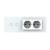 Intrerupator Dublu + 2 Prize LIVOLO cu Rama Din Sticla, Standard Italian, 6M SmartElectro IntelligentHouse