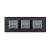 Intrerupator Simplu + Simplu + Simplu cu Touch LIVOLO cu Rama Din Sticla, Standard Italian, 6M SmartElectro IntelligentHouse