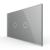 Intrerupator Simplu + Simplu cu Touch LIVOLO cu Rama Din Sticla, Standard Italian, 4M SmartElectro IntelligentHouse