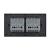 Intrerupator Simplu + Simplu cu Touch LIVOLO cu Rama Din Sticla, Standard Italian, 4M SmartElectro IntelligentHouse