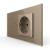 Intrerupator Simplu + Priza LIVOLO cu Rama Din Sticla, Standard Italian, 4M SmartElectro IntelligentHouse